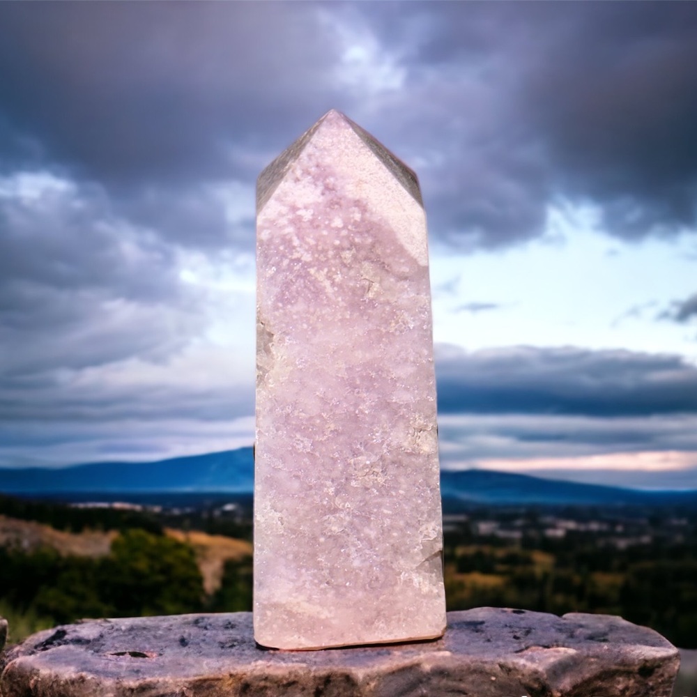 Pink amethyst tower